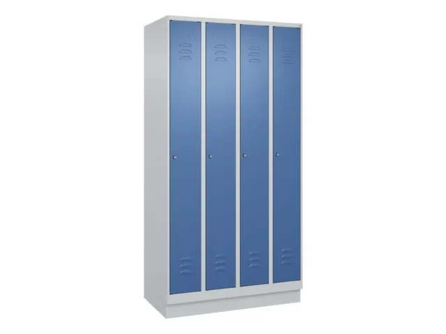 locker,HxBxD 1950x1000x500mm,4vak,vak B 250mm,cil.-slot,sokkel