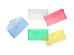 Enveloptas Foldersys 110x220mmPP transp 11-gaats ass. 10st C5/6 Velcro