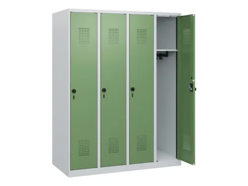 schoollocker,HxBxD 1530x1200x500mm,4vak,vak B 300mm,draaigrendel