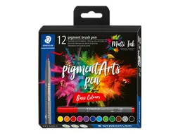 Brushpen Staedtler PigmentArts set à 12 kleuren