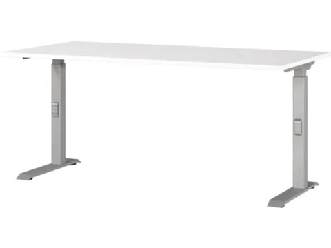 In hoogte verstelbaar bureau,HxBxD 680-910x1600x800mm,blad wit