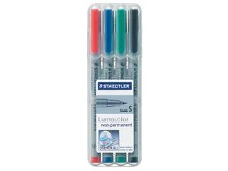 Viltstift Staedtler OHP Lumocolor 311 non permanent 0.4mm Assorti 4st - 2