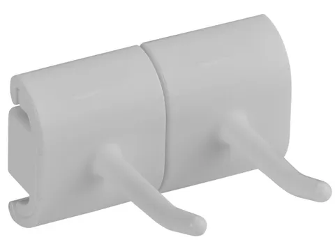 Vikan Hygiene Dubbele Haak voor Hi-Flex Wandhouder Wit