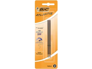 Balpenvulling Bic voor diverse balpennen medium zwart blister à 2st - 1