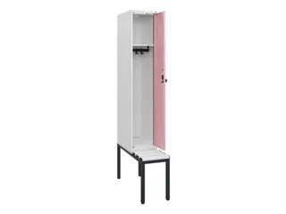 locker met bank,HxBxD 1950x300x815mm,1vak,vak B 300mm,draaigrendel - 1