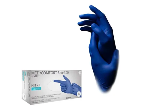 Ampri nitril handschoen Blauw Blue 300 extra lang maat L 100 stuks