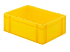 Euronorm-Stapelbak 13l 145x400x300mm Wanden/Bodem Gesloten Geel