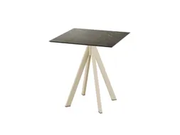 bistrotafel,HxBxD 730x700x700mm,rechthoekig,4voeten zandkleuren