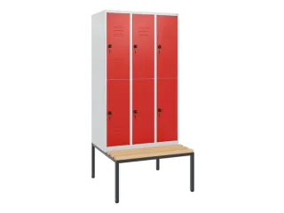Dubbeldekse dekenkist,HxBxD 1950x900x815mm,3x2vak.,vak B 300mm - 1