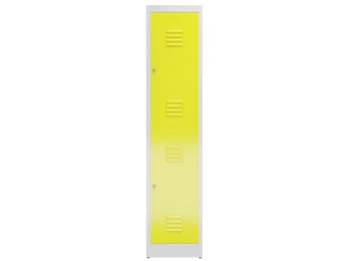 Dubbeldekse garderobekast 1800x415x500mm 2vak B400mm RAL7035 RAL1018