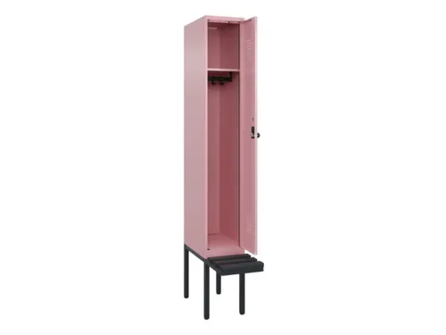 locker met bank,HxBxD 2120x300x815mm,1vak,vak B 300mm,draaigrendel