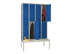 HxlxP 2150x1200x800mm 4x2compart. RAL7035 face avant RAL5010