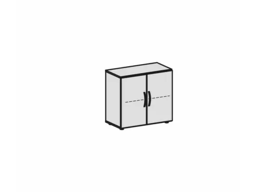 kantoorkast,HxBxD 752x800x420mm,1xhouten vloer,2ordnerhoogte,romp wit