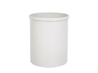 Papierbak Rond 15 Liter gebroken wit Metaal - 1