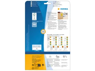 HERMA 4563 Verwijderbare etiketten A4 105x148mm Blauw 80 stuks - 2