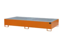 opvangbak,v. 2xIBC,opvangvol. 1000l,HxBxD 435x2650x1300mm,m. rooster