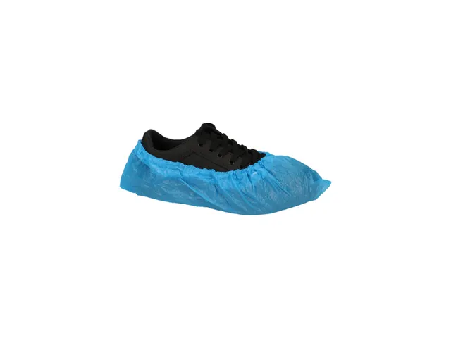 Schoenovertrek CMT 70mu geruwd maat 36-46 CPE blauw 50 stuks