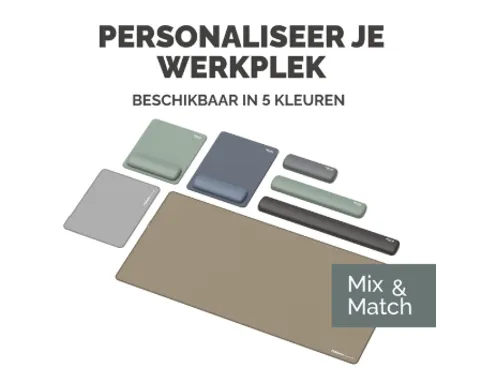 Muismat met polssteun Fellowes Breyta XL blauw 21x28cm