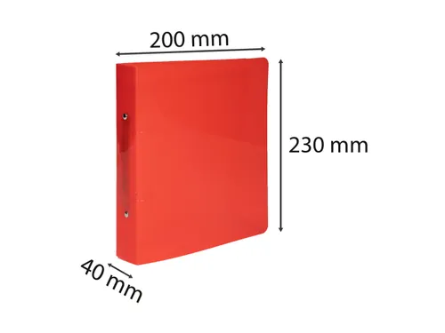 Ringmap A5 PP Cristal 2 ringen 30mm tussenafstand 80mm Assorti