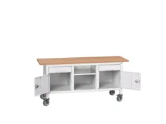 werkbank,HxBxD 830x1750x600mm,multiplexblad,uitrusting: 2laden,2kasten