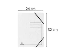 Elastomap z/klep. bedrukt 355g wit
