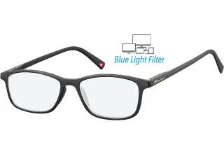 Bril Montana +0.00 dpt blue light filter zwart - 2