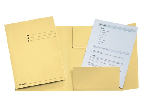 Dossiermap A4 Esselte Manilla 3 kleppen Geel