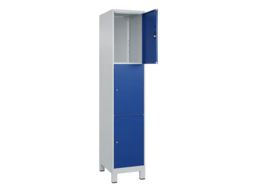 lockerkast,HxBxD 1950x400x500mm,1x3vakken,vak B 400mm,cil.-slot,voeten