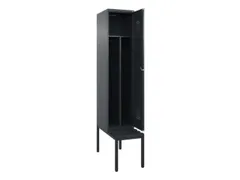 locker met bank,voor scheiding van kleding,HxBxD 2120x400x815mm,1vak