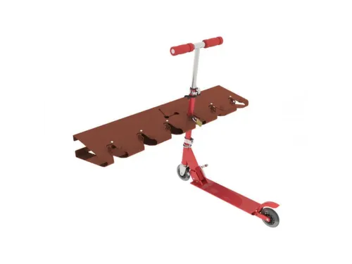 Steprek voor 6 steppen L 990mm eenzijdig roesteffect