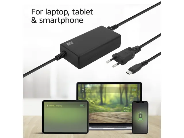 USB-C laptoplader met Power Delivery profielen 65W 3m
