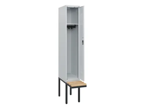 locker met bank,HxBxD 1950x300x815mm,1vak,vak B 300mm,cilinderslot