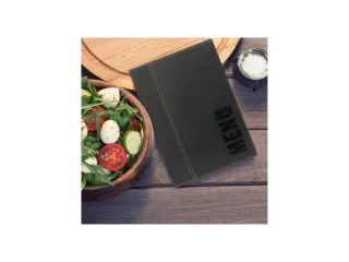 Menukaart Securit Trendy A5 2 tas zwart lederlook - 5