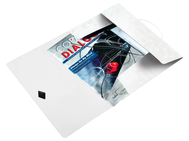 Elastomap Leitz WOW 3-kleps A4 Polypropyleen wit