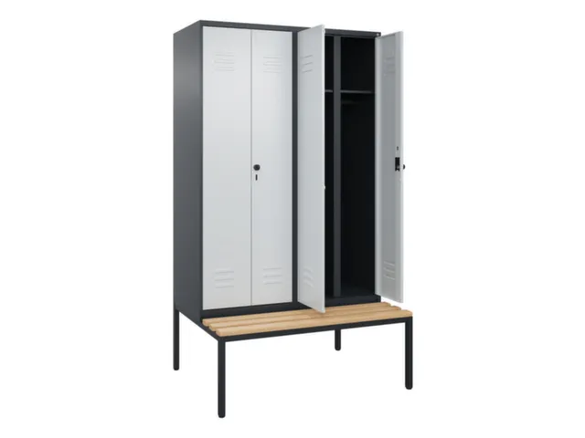 locker voor scheiding van kleding,HxBxD 2120x1200x815mm,4vak