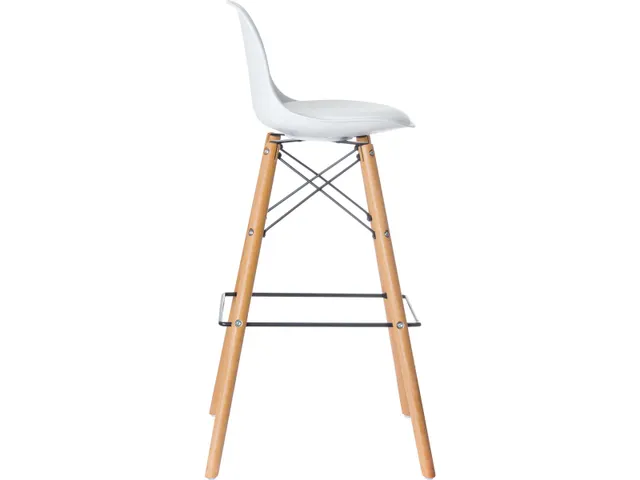 set van 2 barstoelen Steel, wit