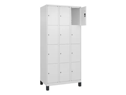 lockerkast,HxBxD 1950x900x500mm,3x4vakken,vak B 300mm,cil.-slot,voeten