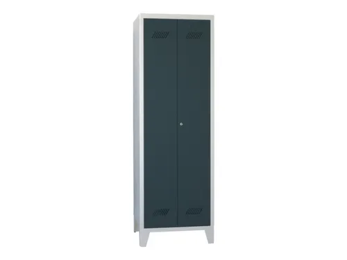 Schoonmaakkast HxBxD 1850x600x500mm Cilinderslot RAL7035 Front RAL7016