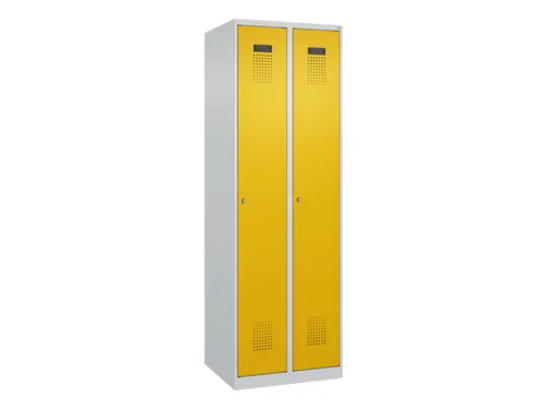 locker,HxBxD 1850x600x500mm,2vak,vak B 300mm,cil.-slot,staand op vloer