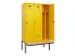 locker met bank,voor scheiding van kleding,HxBxD 2120x1200x815mm,3vak