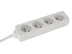 OUTLET 4-Voudige Stekkerdoos - 5m Kabel - WIT - Penaarde