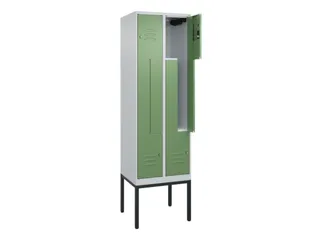 Z-garderobekast,HxBxD 2120x600x500mm,vak B 150/300mm,cil.-slot - 2