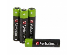 49514 VERBATIM Batterijen AAA Micro HR03 NiMh Accu 1,2V 950 mA 4 stuks