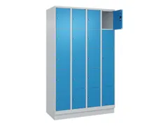 lockerkast,HxBxD 1950x1200x500mm,4x5vakken,vak B 300mm,cil.-slot