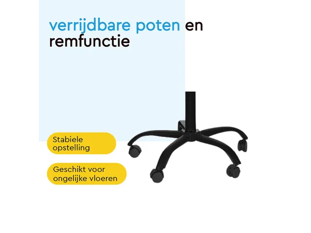 BRASQ Flipover Mobiel 70x100cm Magnetisch Zwart inclusief accessoires