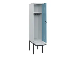locker met bank,HxBxD 1950x400x815mm,1vak,vak B 400mm,draaigrendel - 1