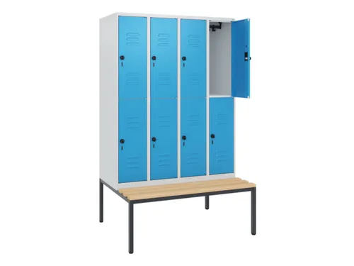 Dubbeldekse dekenkist,HxBxD 1950x1200x815mm,4x2vak.,vak B 300mm