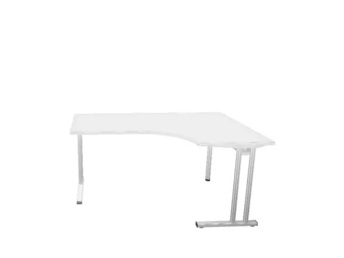 bureau in vrije vorm,HxBxD 740x1600x1200mm,vrije vorm,Bl-wit