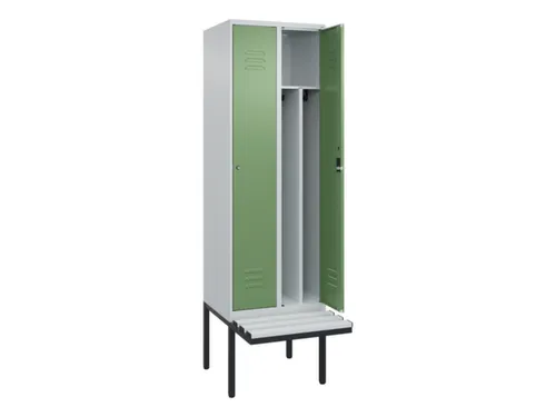 locker voor scheiding van kleding,HxBxD 2120x600x815mm,2vak