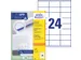 Etiquette Avery Zweckform 3422 70x35mm blanc 2400 pièces